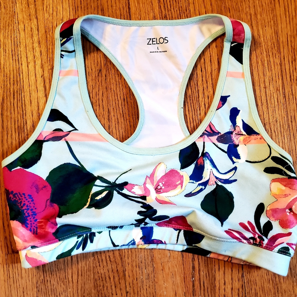 Zelos mint floral sports bra - Picture 3 of 3